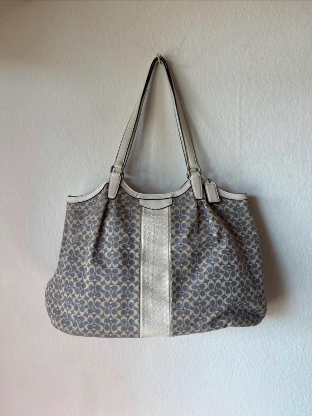 Sold Coach blue and cream